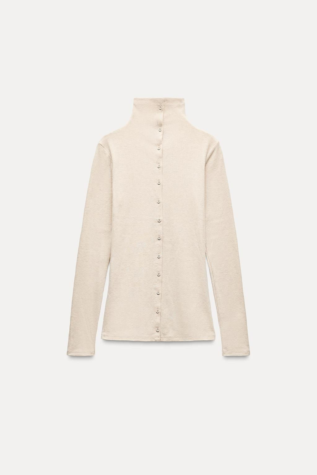 RIBBED BUTTON JACKET - Zara фото 3