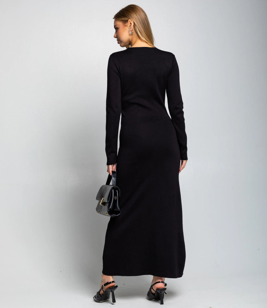 Платье #КТ25114, чёрный - Dommod фото 4