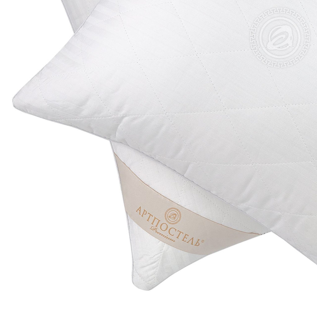 Подушка страйп-сатин Лебяжий пух 48*68/1 шт. Премиум (сатин) - Артпостель фото 6