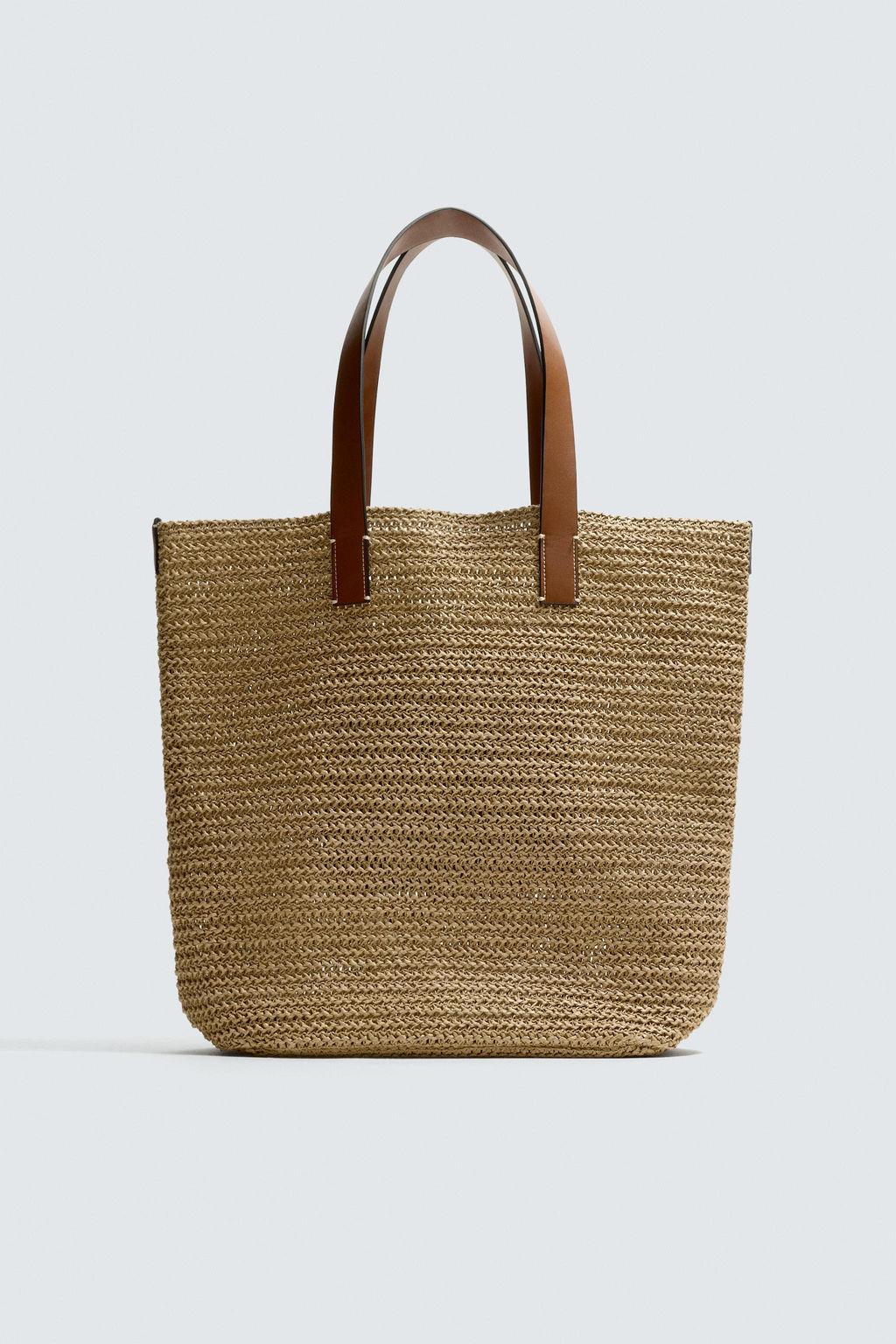 BOLSO SHOPPER TRENZADO / Blanco Crudo - Zara фото 3