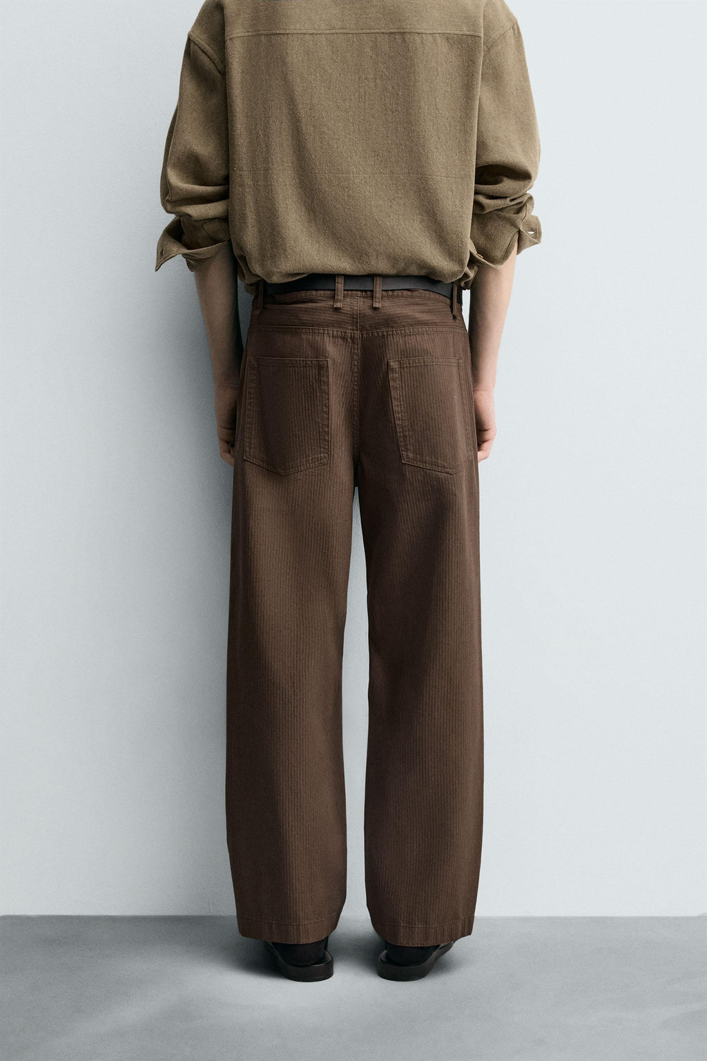 WASHED STRAIGHT-LEG TROUSERS - Zara фото 3