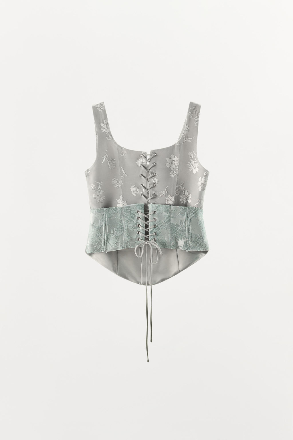 TOP CORS? COMBINADO JACQUARD / Azul pastel - Zara фото 6