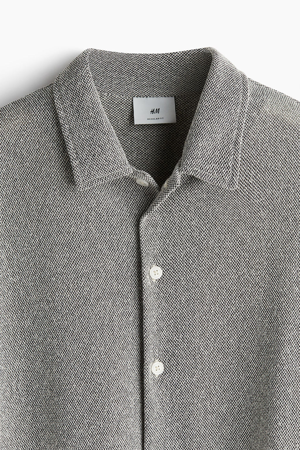 Camisa de manga corta en pique Regular Fit - H&m фото 7