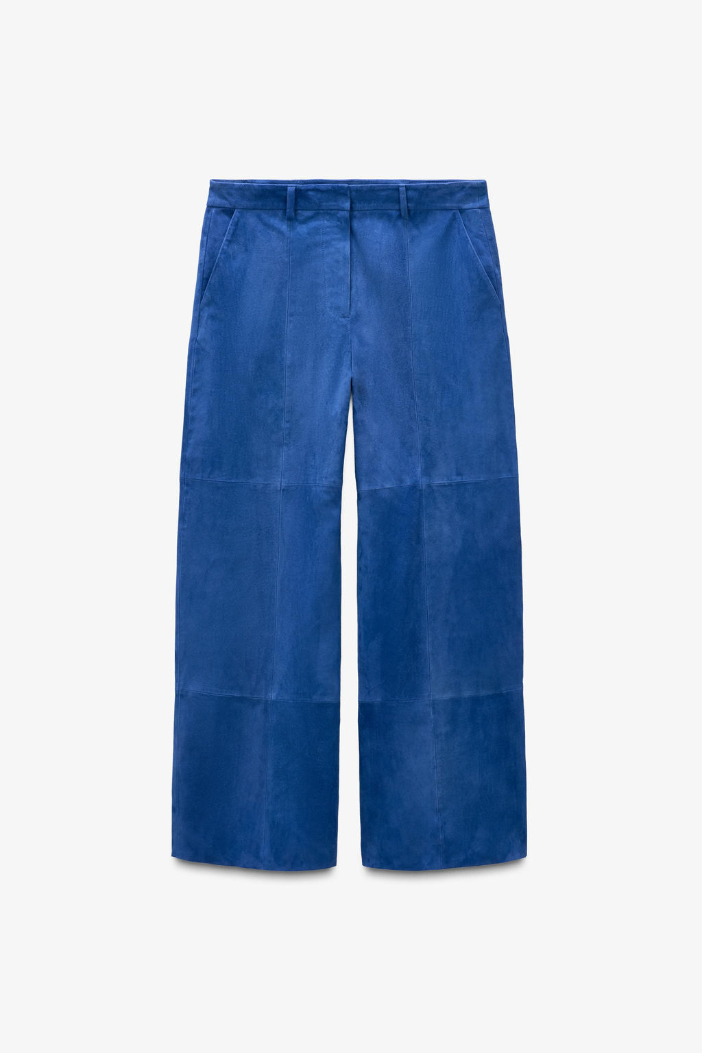 LIMITED EDITION BAGGY SUEDE LEATHER TROUSERS - Zara фото 4