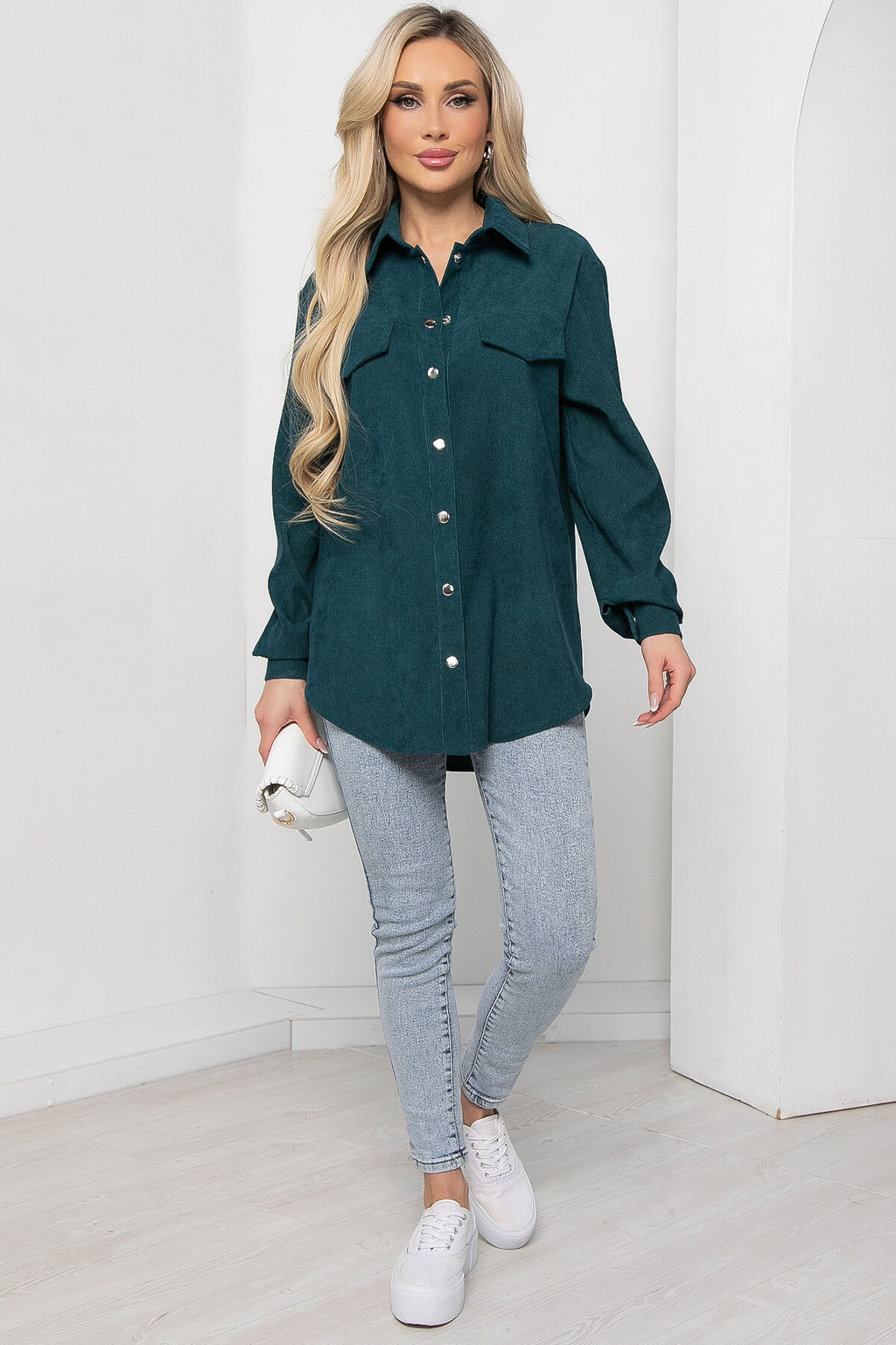 Рубашка Дыхание весны (изумруд) Б8516 - Lt collection фото 4