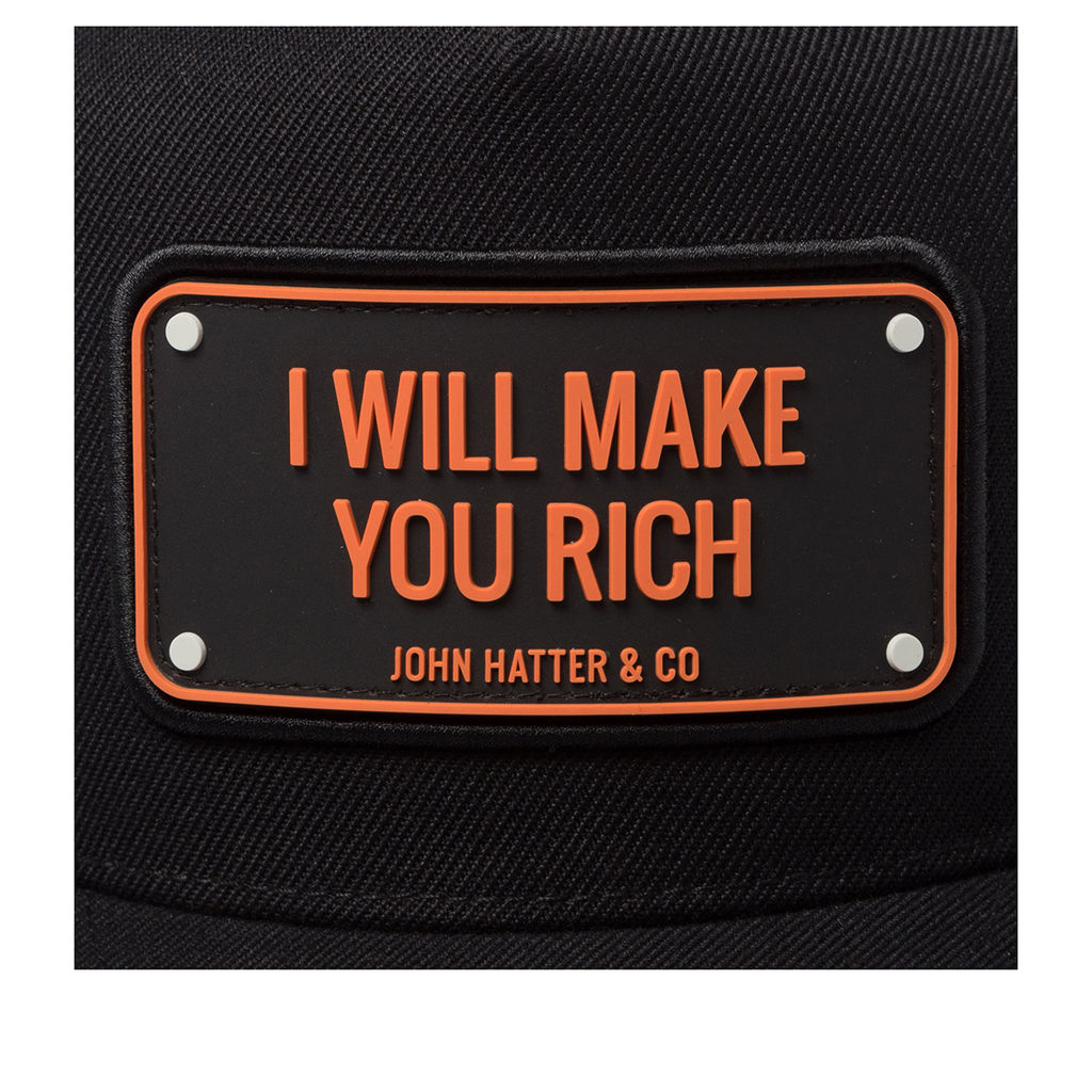 Бейсболка JOHN HATTER арт. R4-1006-U00 I Will Make You Rich (черный)  фото 4