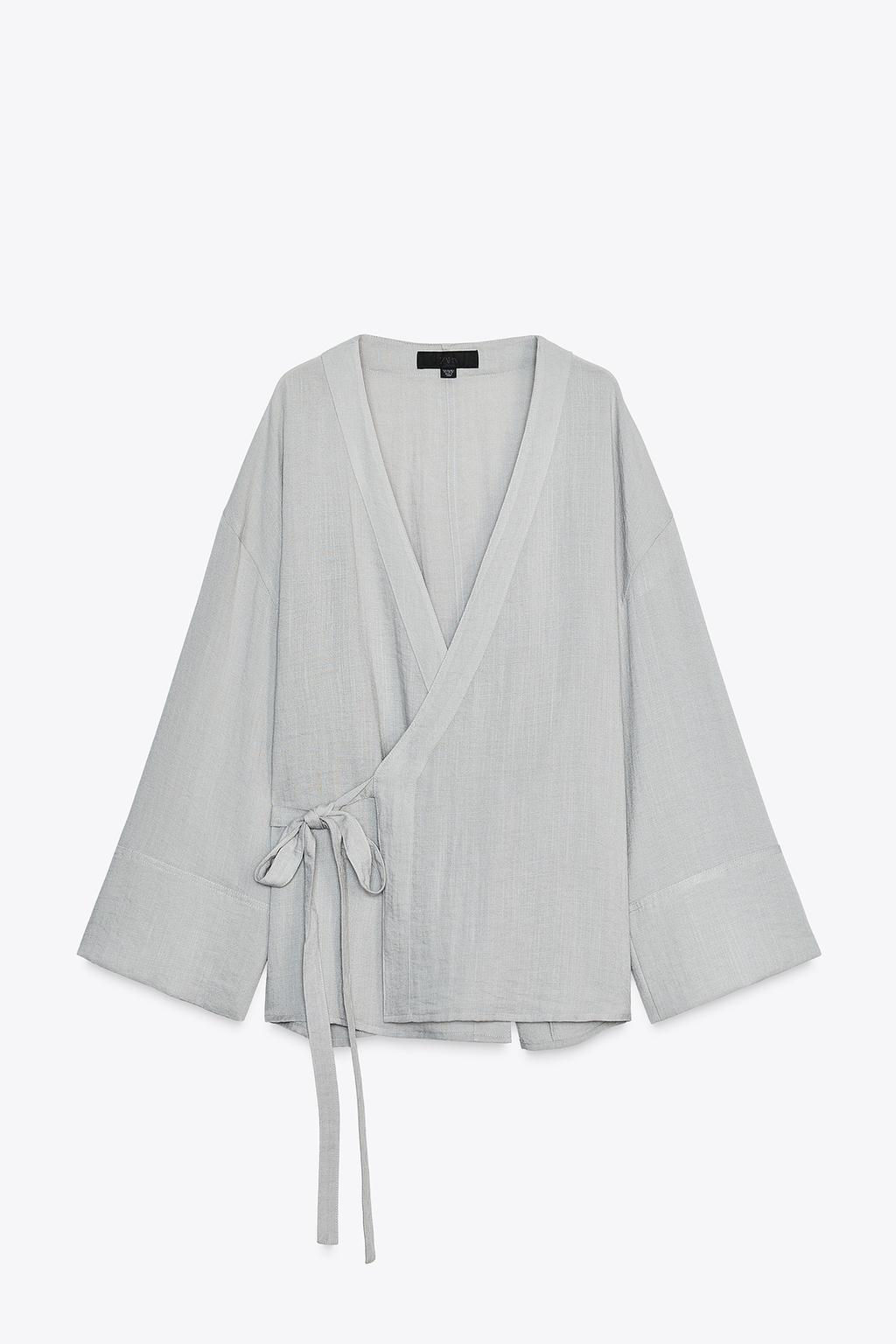 SIDE TIE KIMONO - Zara фото 8