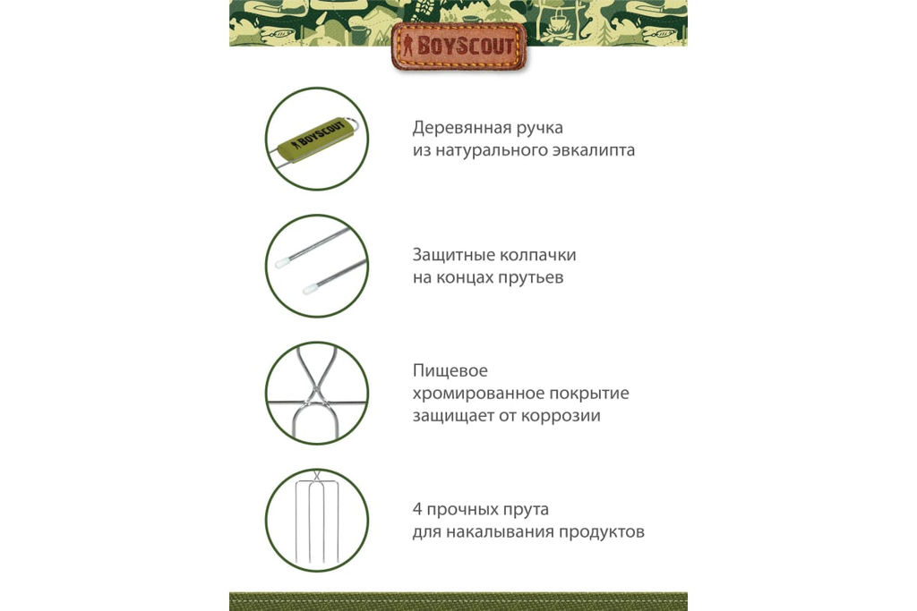 Вилка-гриль для сосисок 50*21*12 см, арт. 61256