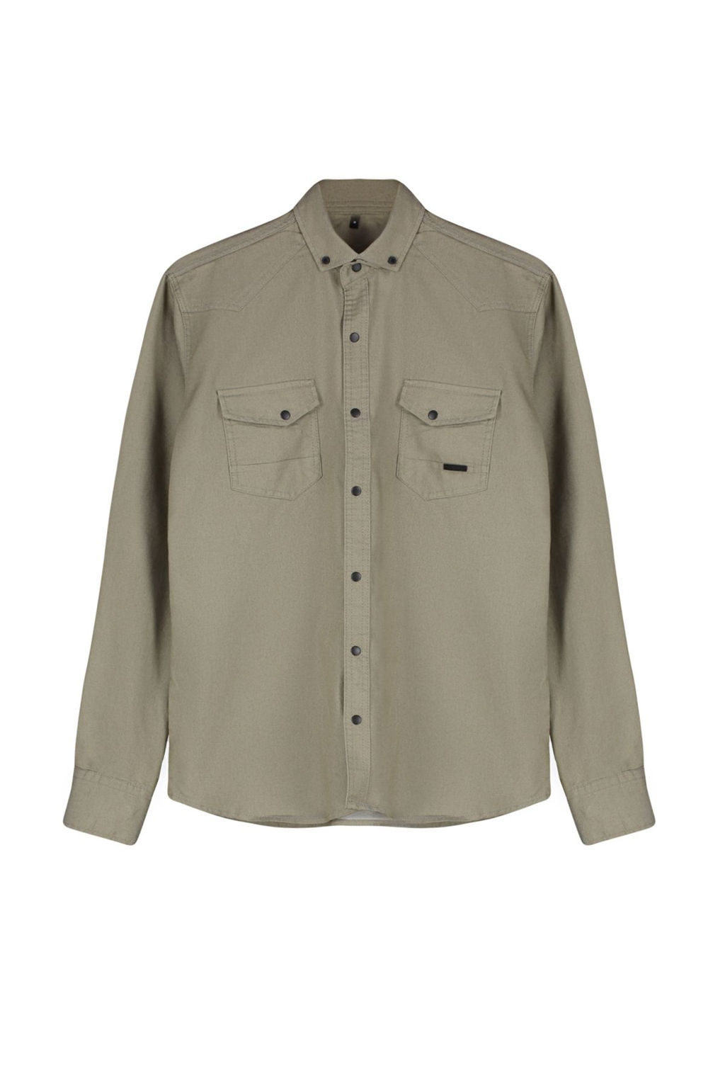 Haki Regular Fit C?tc?tl? Denim Kot Gomlek TMNSS24GO00081