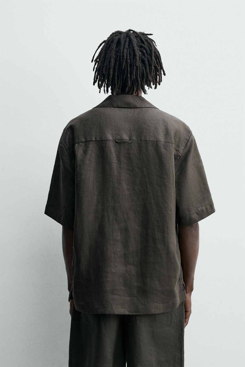 CAMISA RELAXED FIT 100% LINO / Verde oscuro - Zara фото 3