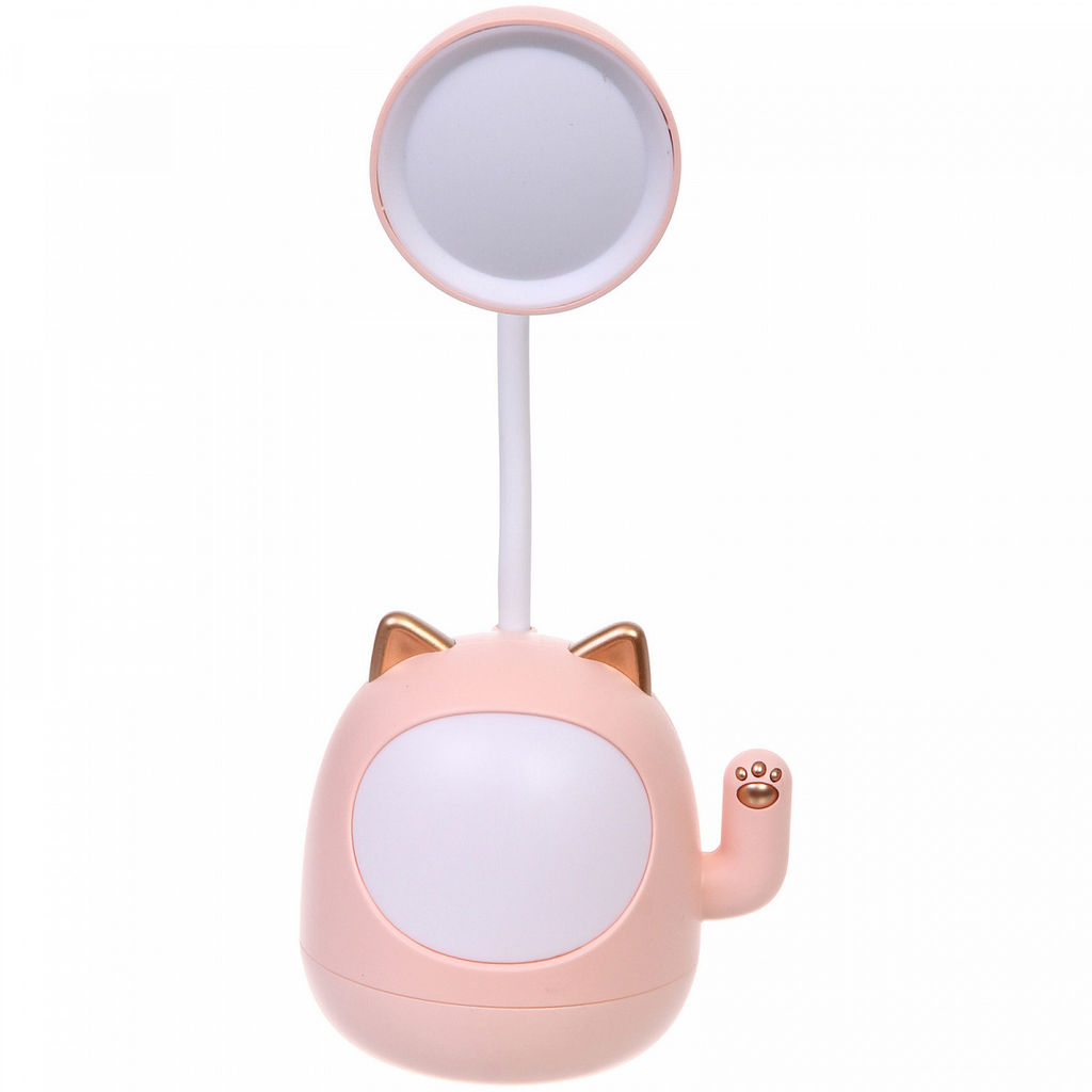 Цена за 2 шт. Настольная лампа "Sweet - Котёнок" 9*22.5 см LED, USB 3w 5v, Розовый