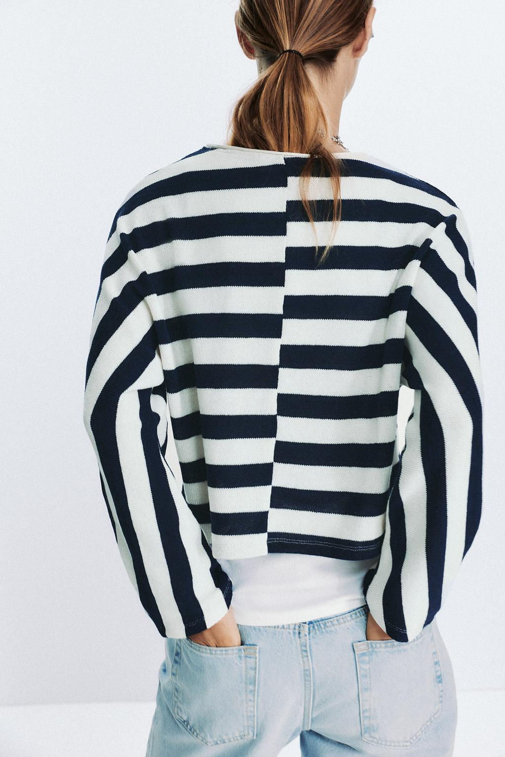 STRIPED BATWING SLEEVE TOP - Zara фото 4