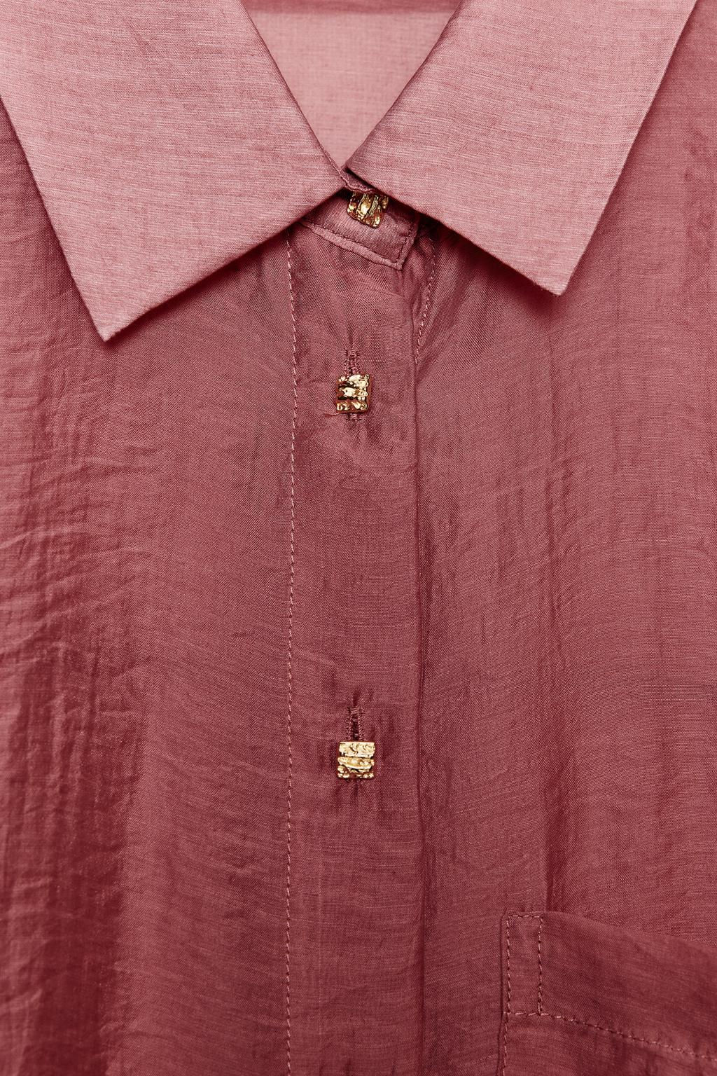 SEMI-SHEER OVERSIZE FLOWING SHIRT - Zara фото 9