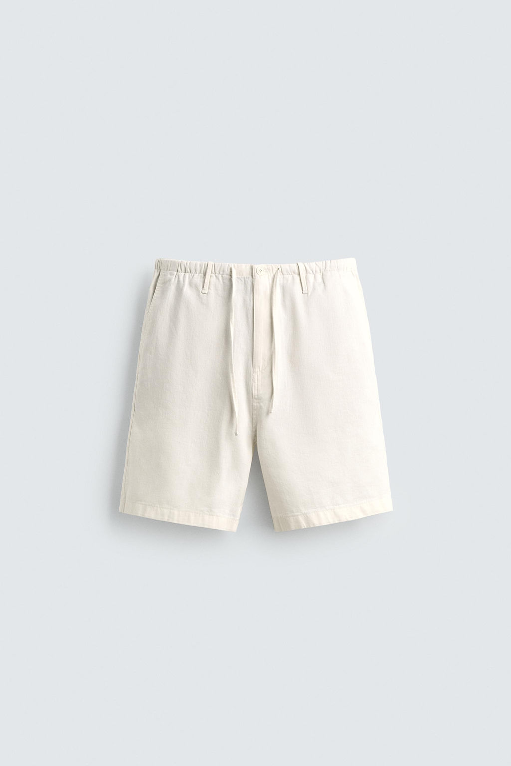 BERMUDA REGULAR FIT MEZCLA ALGOD?N / Blanco roto