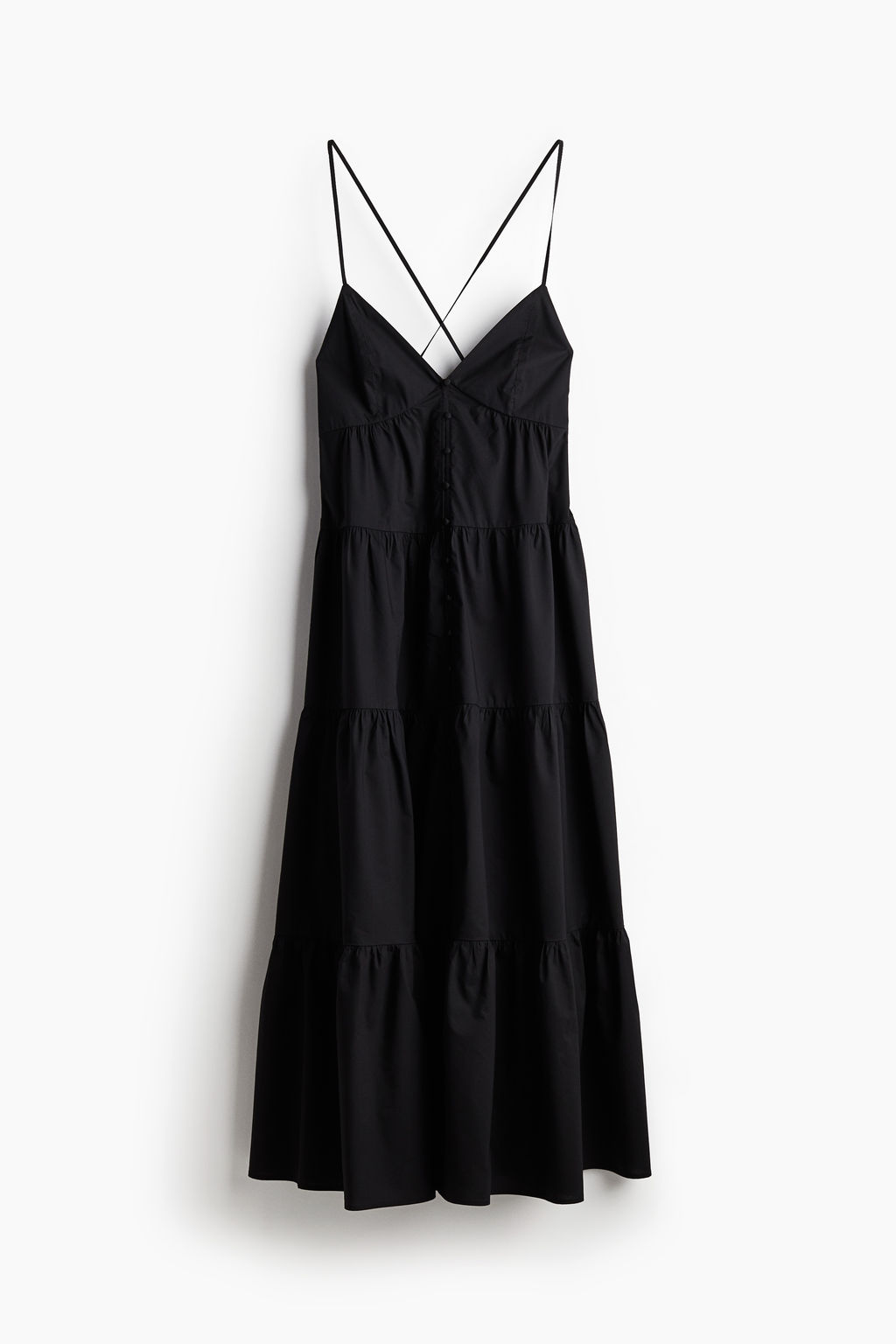 Vestido escalonado con tirantes espagueti - H&m фото 8