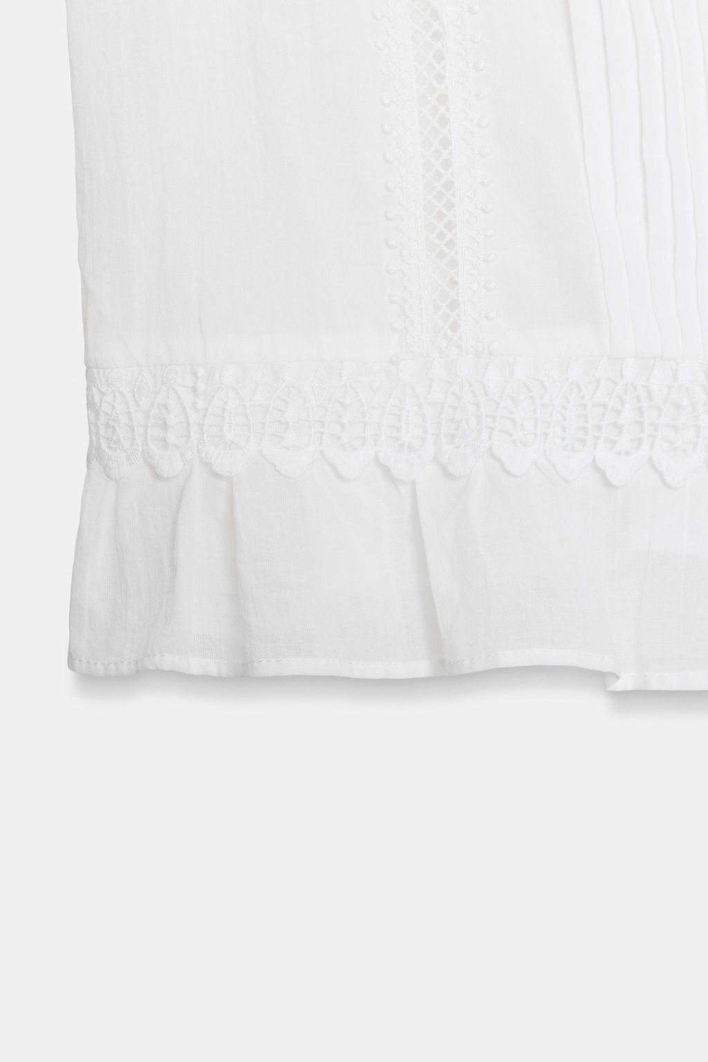 BLUSA ENTREDOSES VOLANTES / Blanco - Zara фото 8