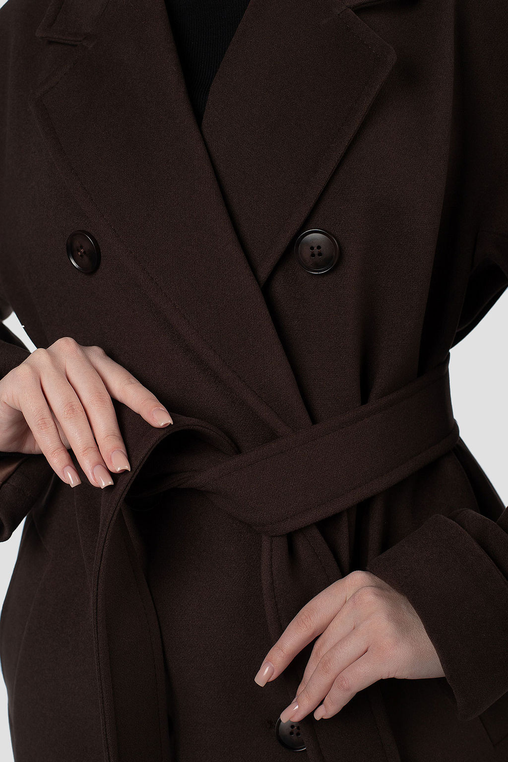 01-12194 Пальто женское демисезонное (пояс) - El podio фото 12