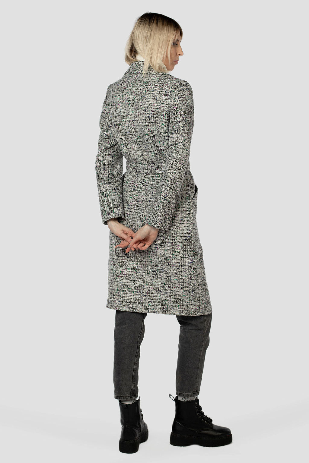 01-07208 Пальто женское демисезонное(пояс) - El podio фото 4