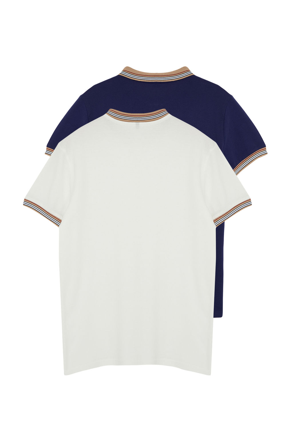 TRENDYOL MAN Lacivert-Beyaz 2li Paket Slim/Dar Kesim Geyik Nak?sl? %100 Pamuklu Polo Yaka T-Shirt TMNSS24PO00031 - Trendyolmilla фото 3