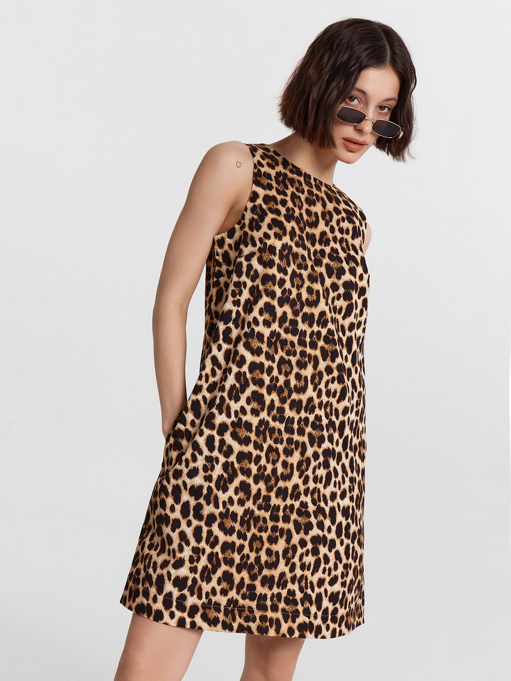 Платье женское леопардовое бежевый леопард 152687