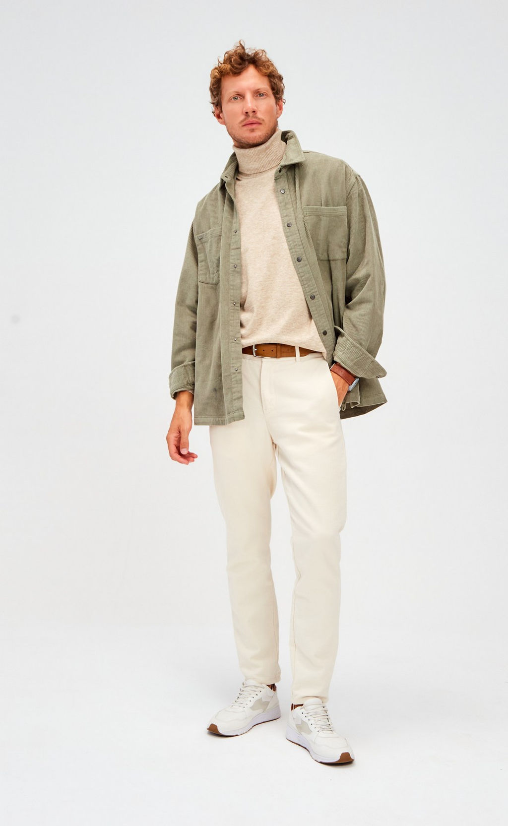 Водолазка мужская F221-15128 бежевая меланж - Fine joyce фото 2