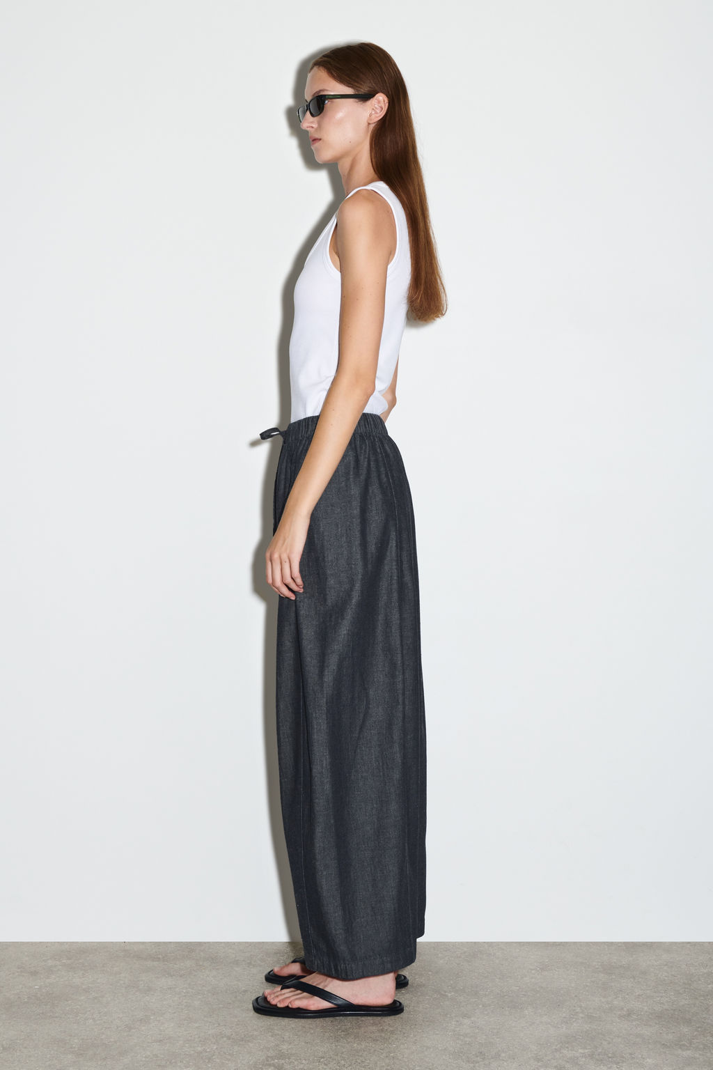 PANTAL?N VAQUERO BARREL LEG CON AJUSTE DE CORD?N - H&m фото 4