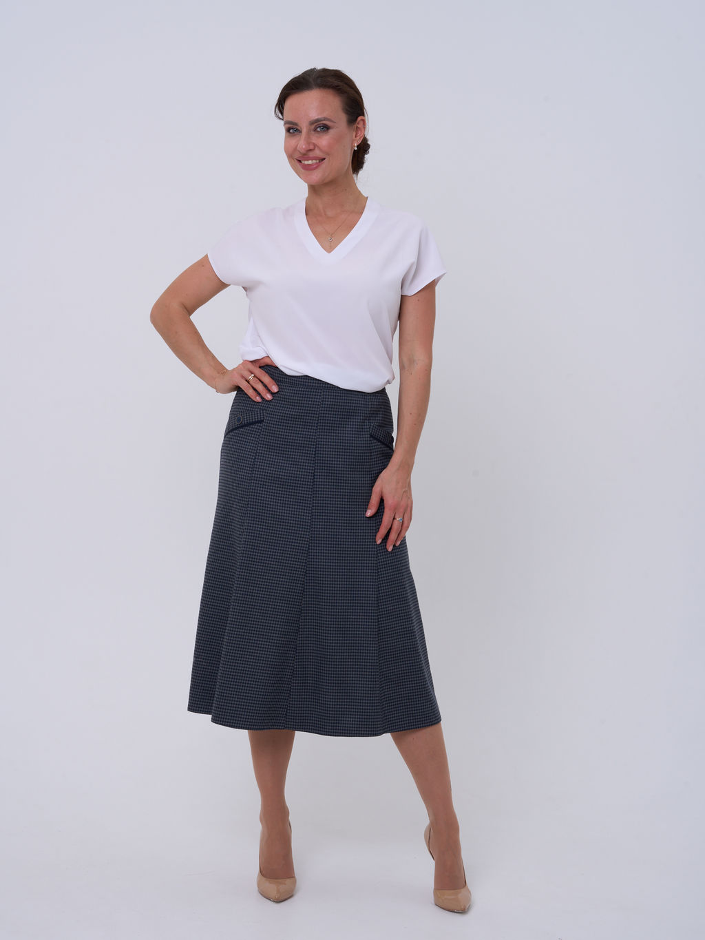 юбка ,расклешенная от колена к низу, на подкладке - Трика фото 2