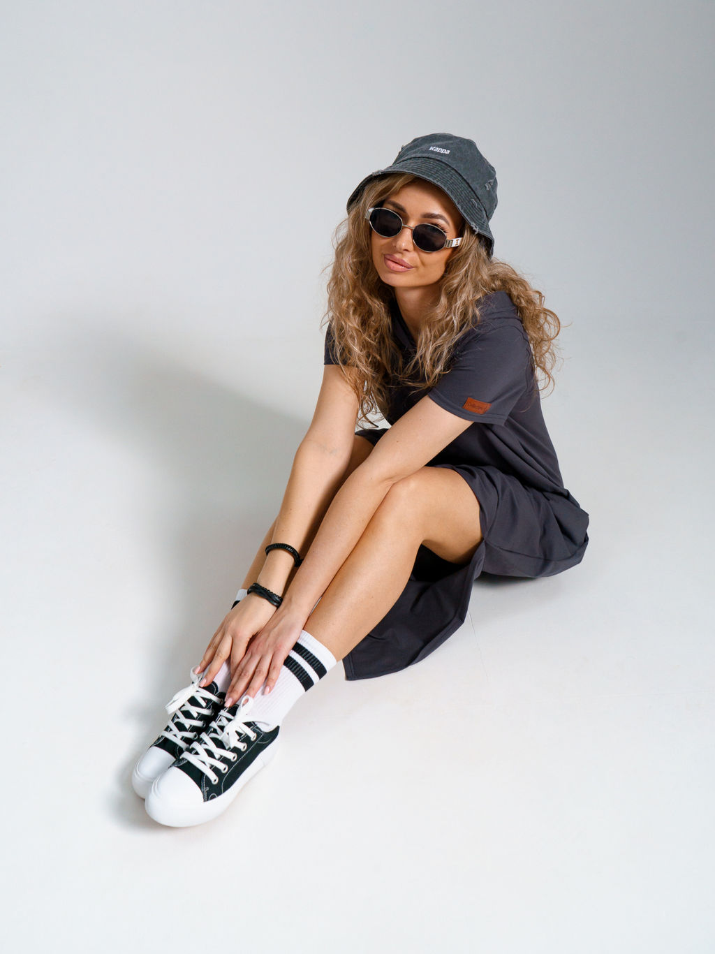 970 Платье-мантия "Серый"