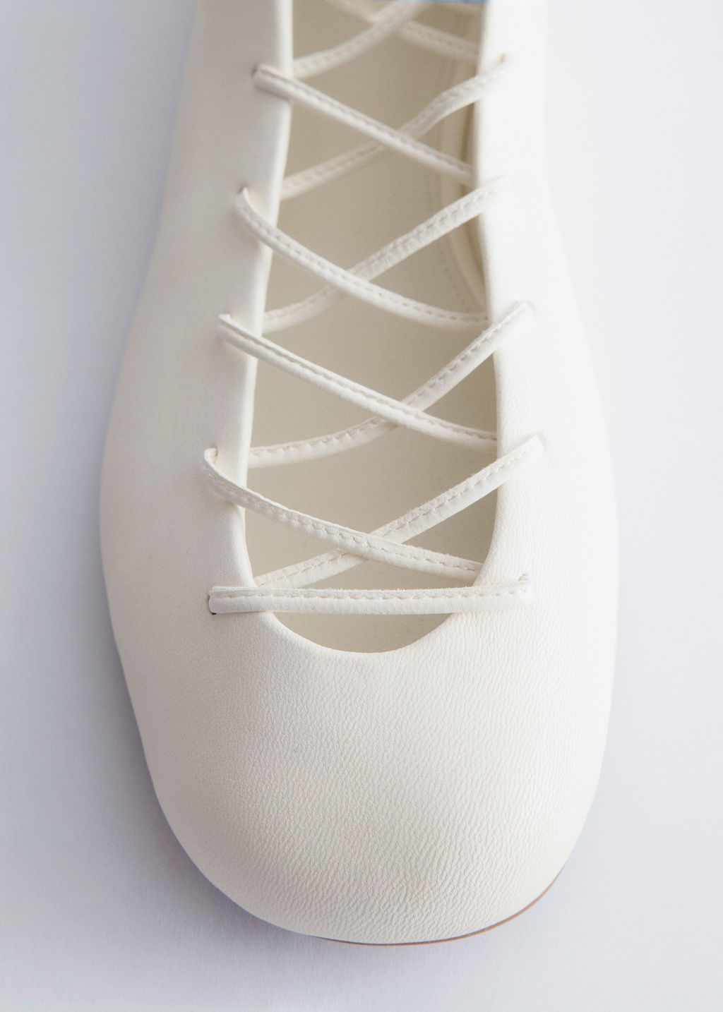 Bailarinas de piel con cordones - H&m фото 4