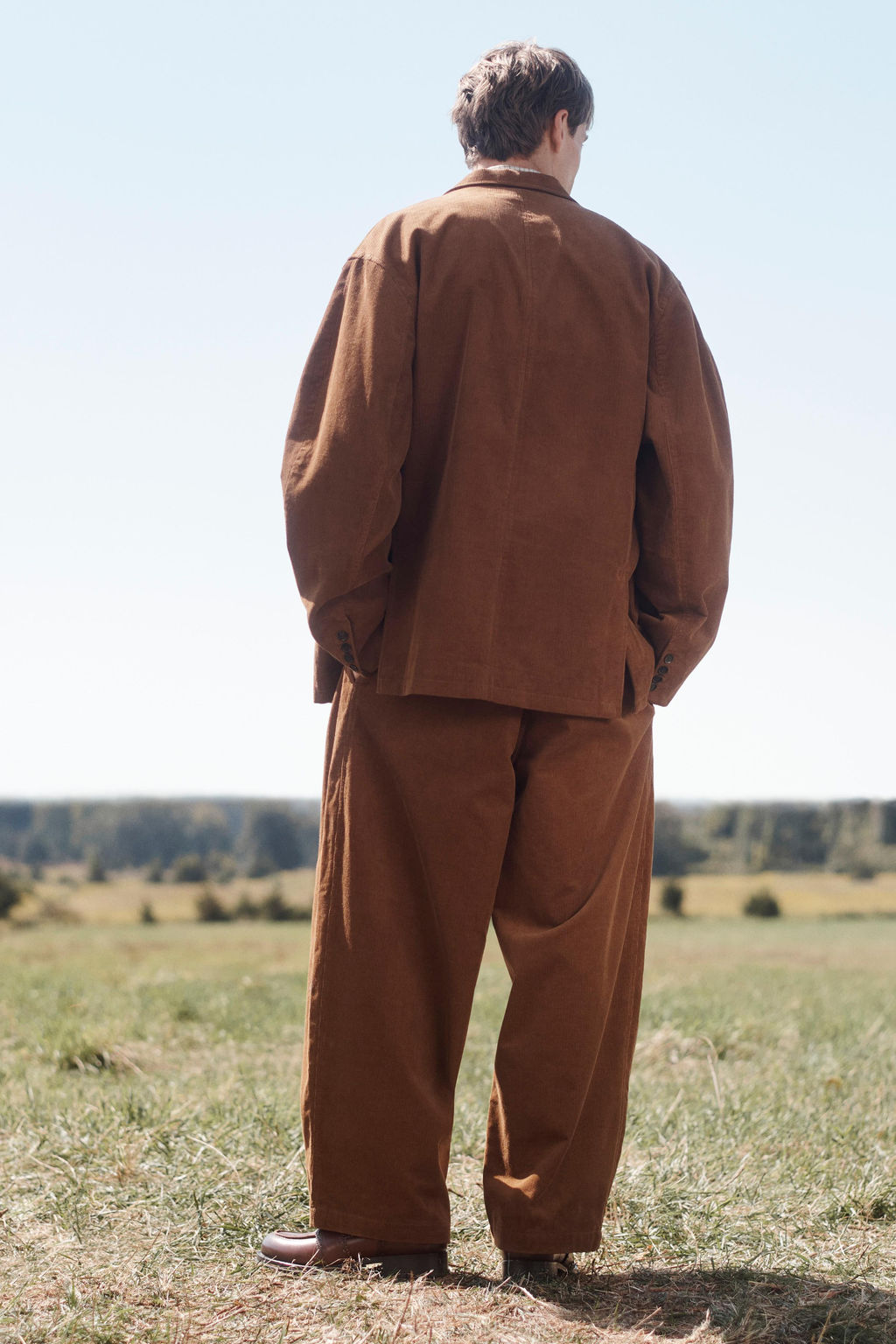 LIMITED EDITION RELAXED FIT CORDUROY SUIT BLAZER - Zara фото 4