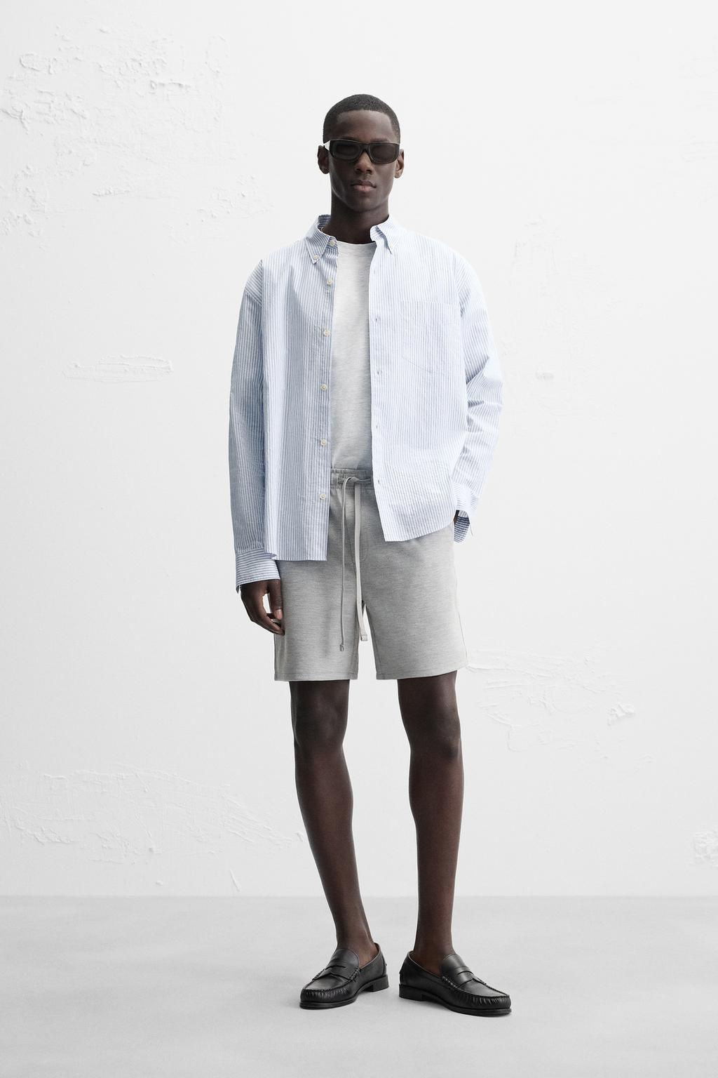 TEXTURED COMFORT BERMUDA SHORTS - Zara фото 30