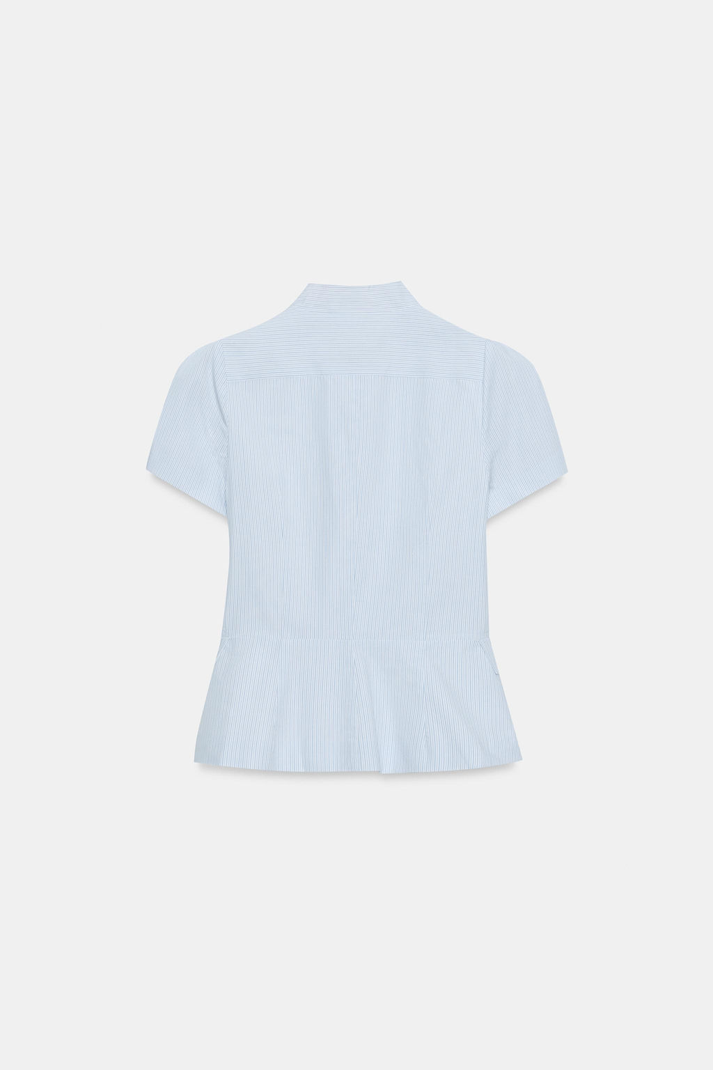 TOP MANGA CORTA BOTONES / Azul / Blanco