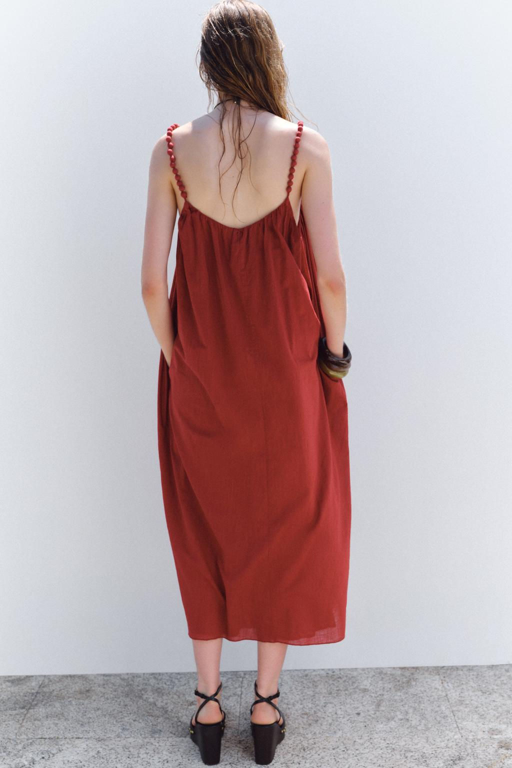 OVERSIZED STRAPPY DRESS - Zara фото 4