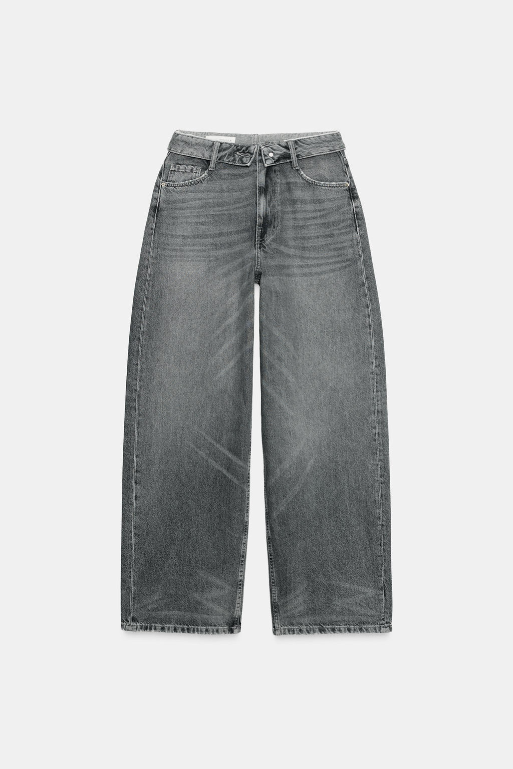 JEANS WITH FOLDED WAISTBAND TRF MID-WAIST - Zara фото 19