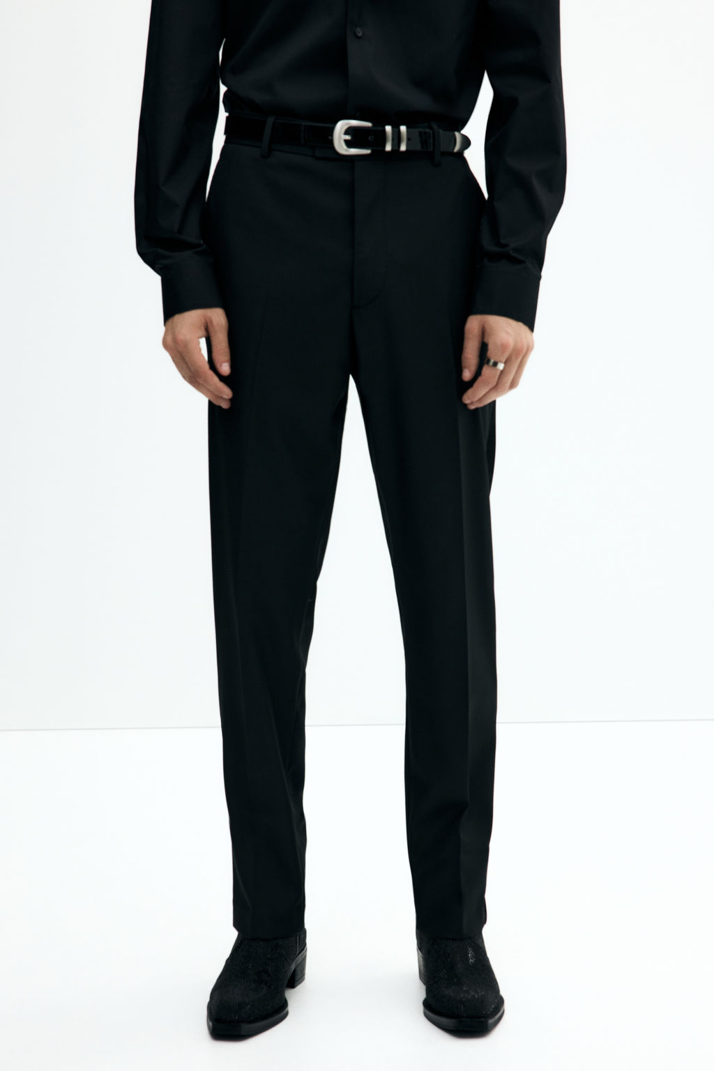 Pantal?n de esmoquin en mezcla de lana Slim Fit - H&m фото 7
