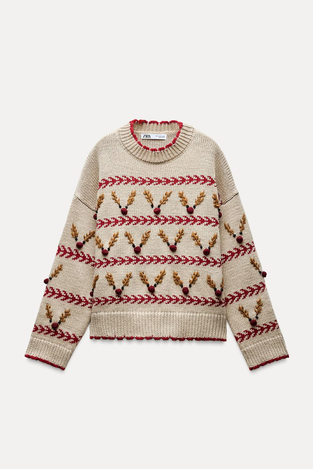 REINDEER KNIT SWEATER - Zara фото 7