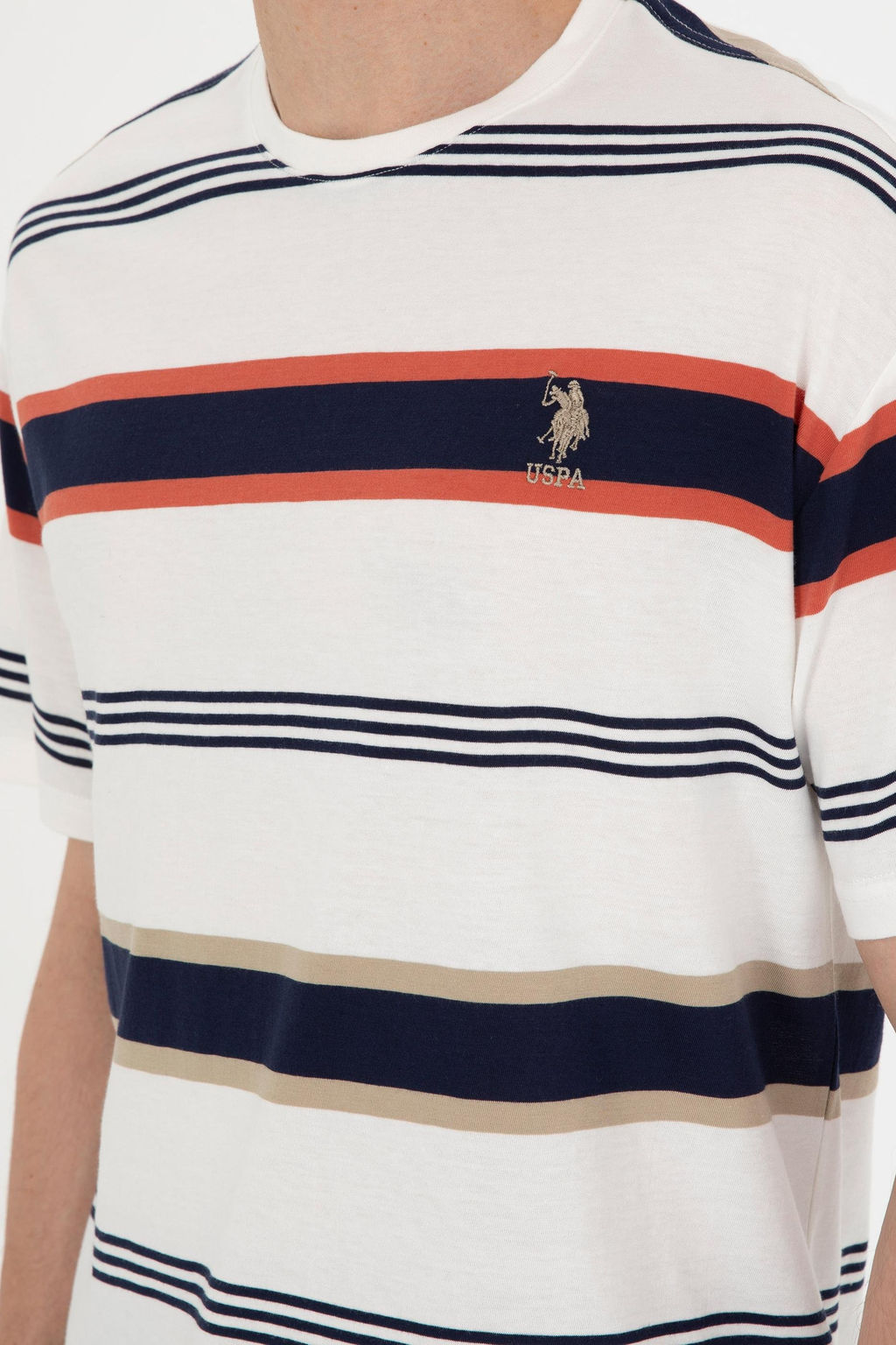 Футболка мужская U.S. Polo Assn. красная хлопок  фото 7