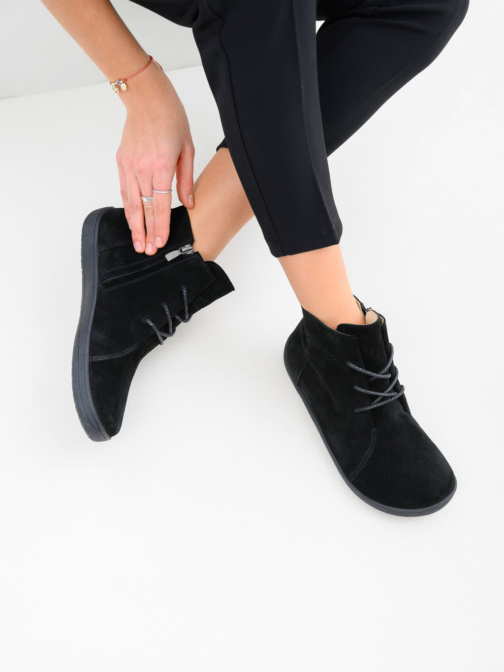 Босоногие ботинки EDART 352.K.NATAbl.Черная замша/кожаная подкладка