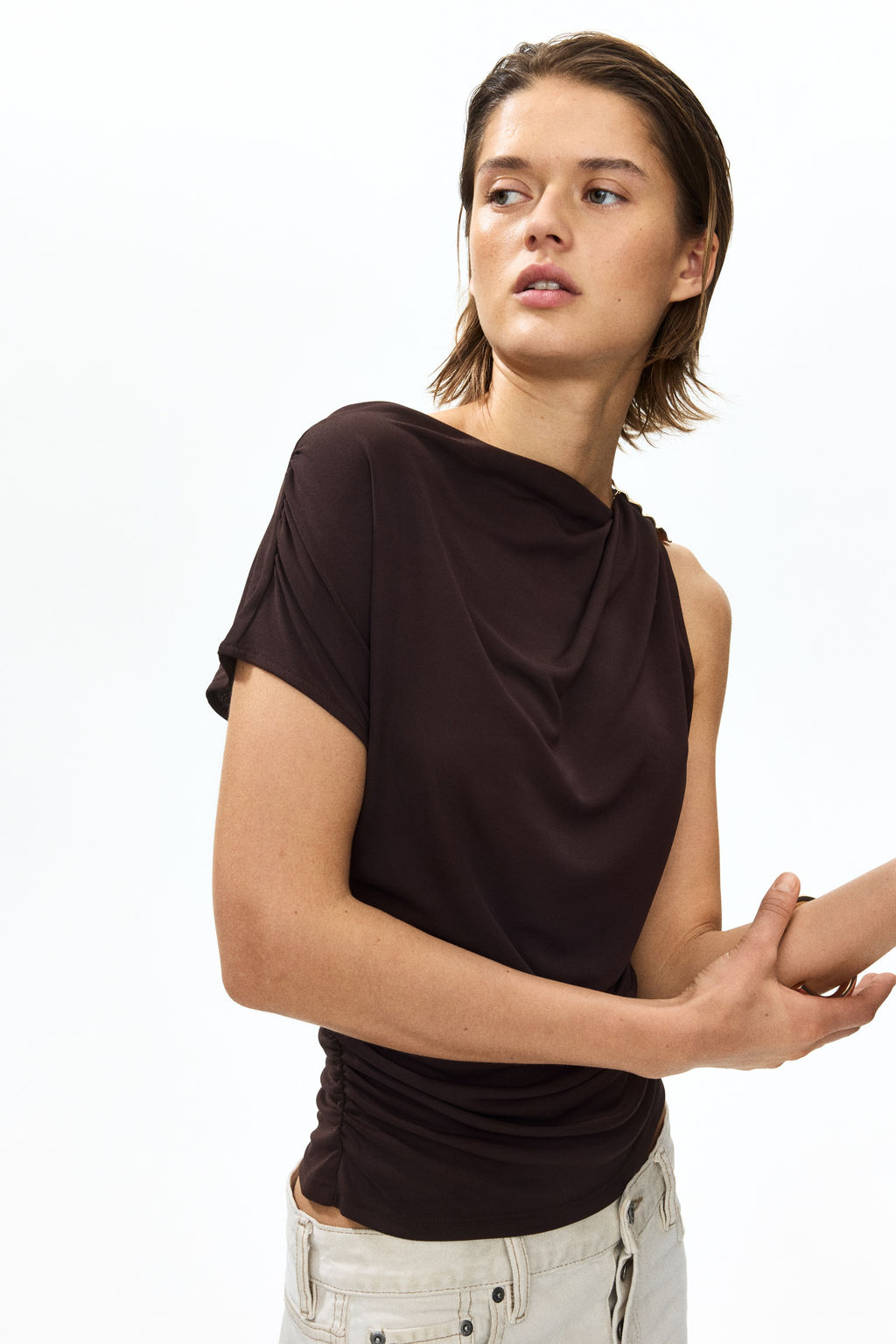 Top drapeado de punto - H&m фото 4