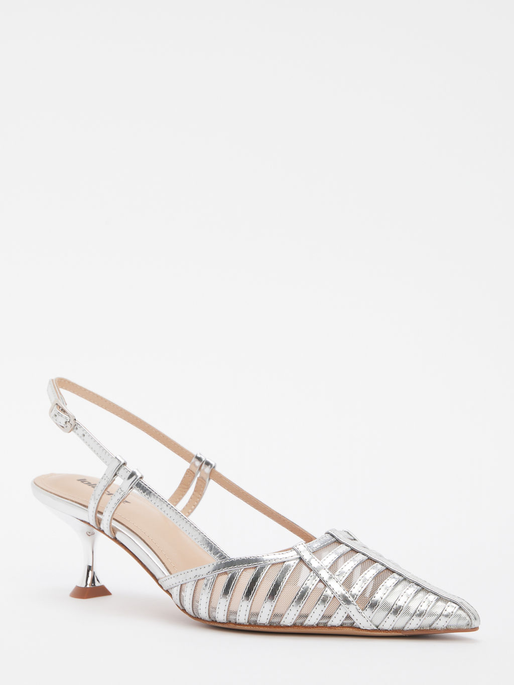 Женские туфли с открытой пяткой (слингбэк) LOLA CRUZ STREEP PUMP Артикул 4745727, серебряный