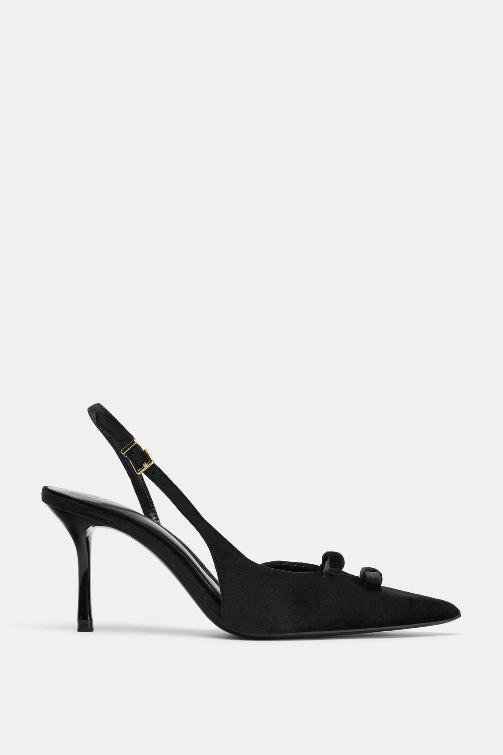 VELVET-EFFECT BOW HEELS - Zara фото 3