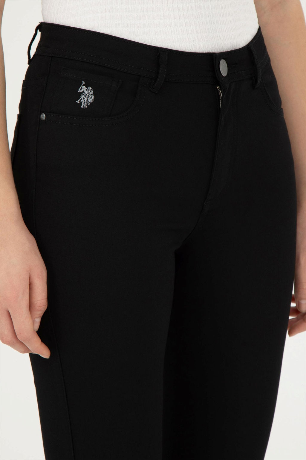 Женские черные брюки из плотной ткани - U.s. polo assn фото 5