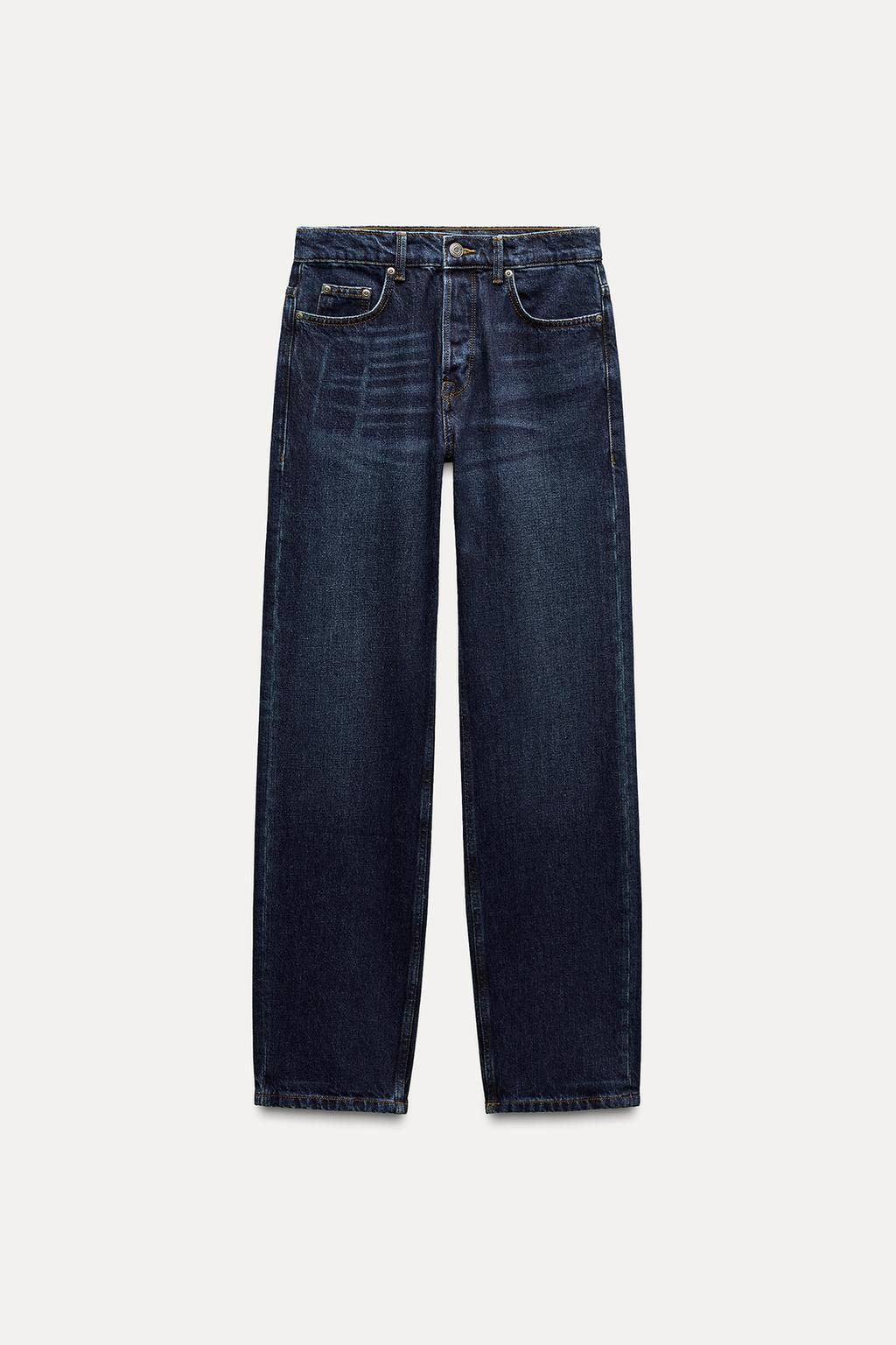 ZW COLLECTION STRAIGHT-LEG MID-RISE JEANS - Zara фото 6