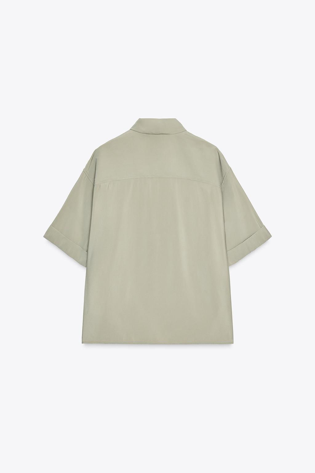 SHORT SLEEVE FLOWING SHIRT - Zara фото 6