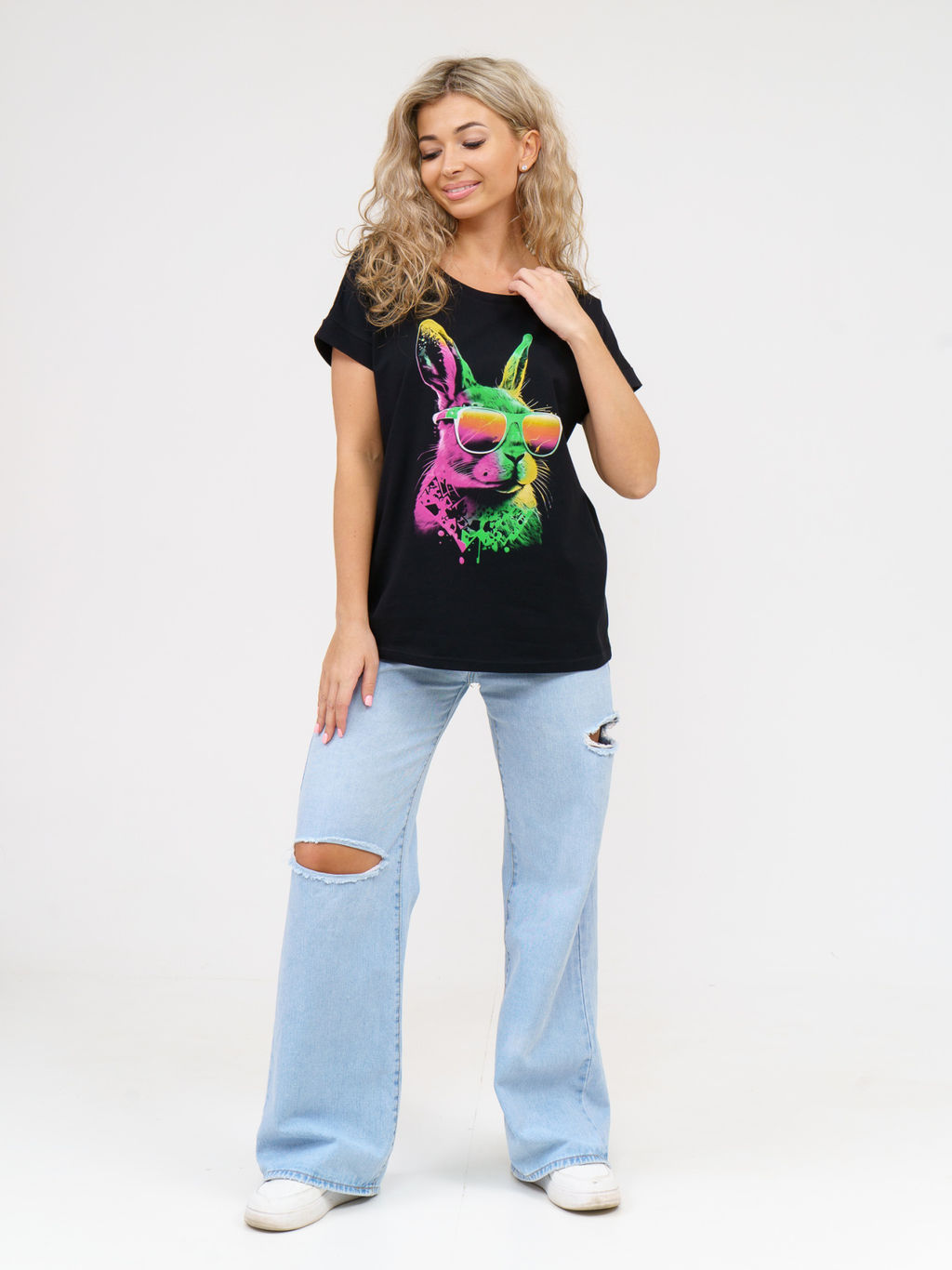 911 Футболка "Черный/заяц"