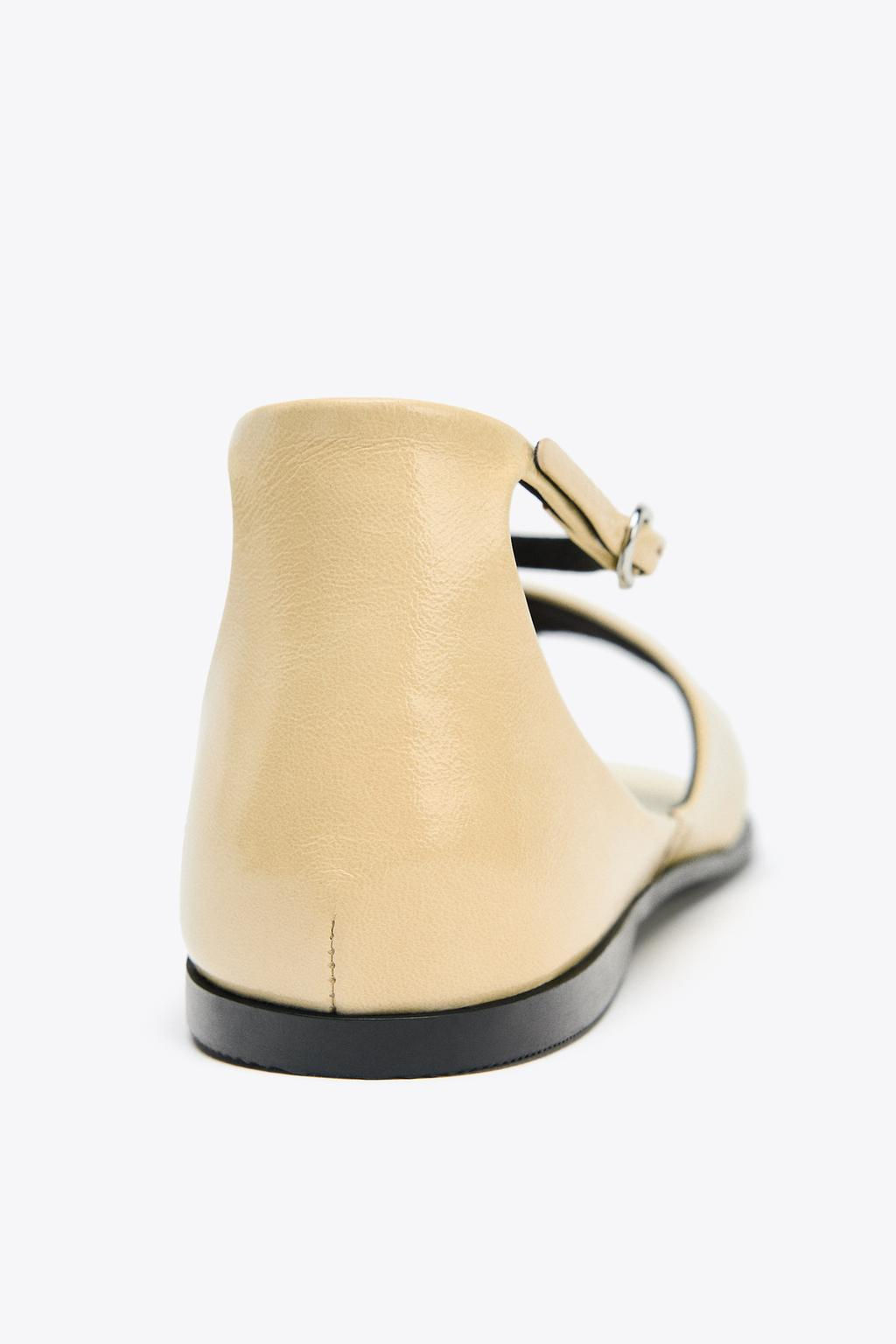LEATHER TOE POST SANDALS - Zara фото 11