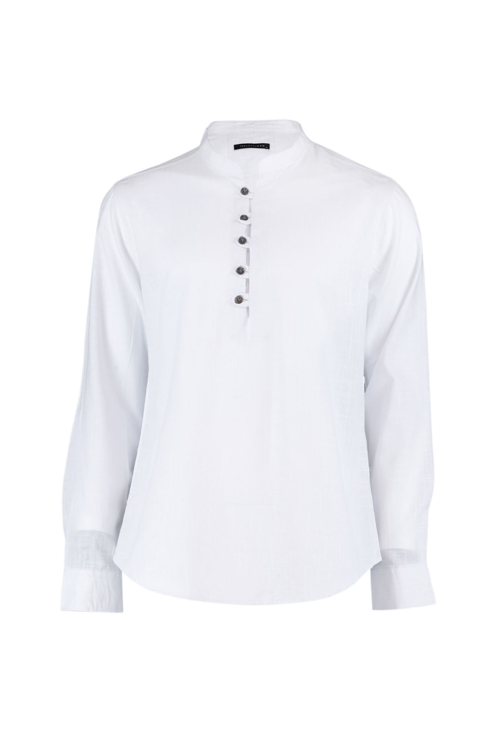 TRENDYOL MAN Mavi Slim Fit Yar?m Patl? Dugmeli Hakim Yaka Keten Gorunumlu Gomlek TMNSS20GO0097 - Trendyolmilla фото 14