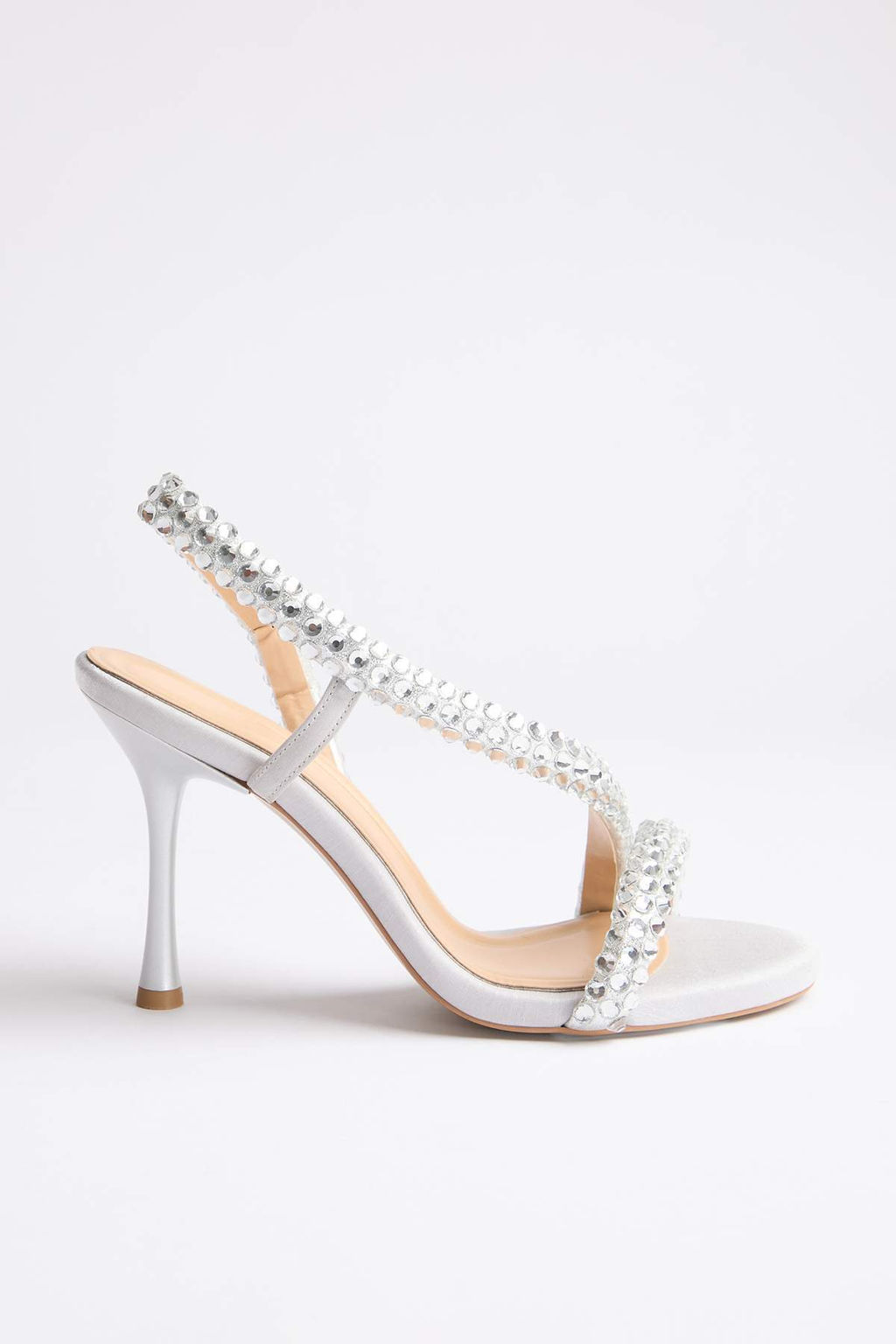 Gri Tas Detayl? 9,5 cm Kad?n Klasik Topuklu Ayakkab? TAKSS26TO00031