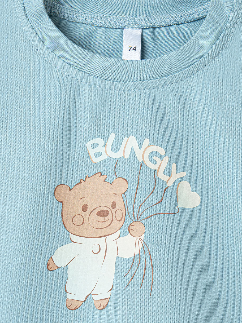 Лонгслив Аква с мишкой с принтом 0+ - Bungly фото 4