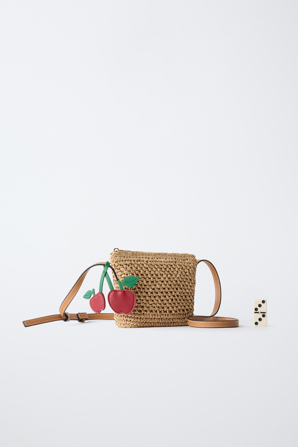 BANDOLERA RAFIA CEREZAS / Blanco Crudo - Zara фото 6